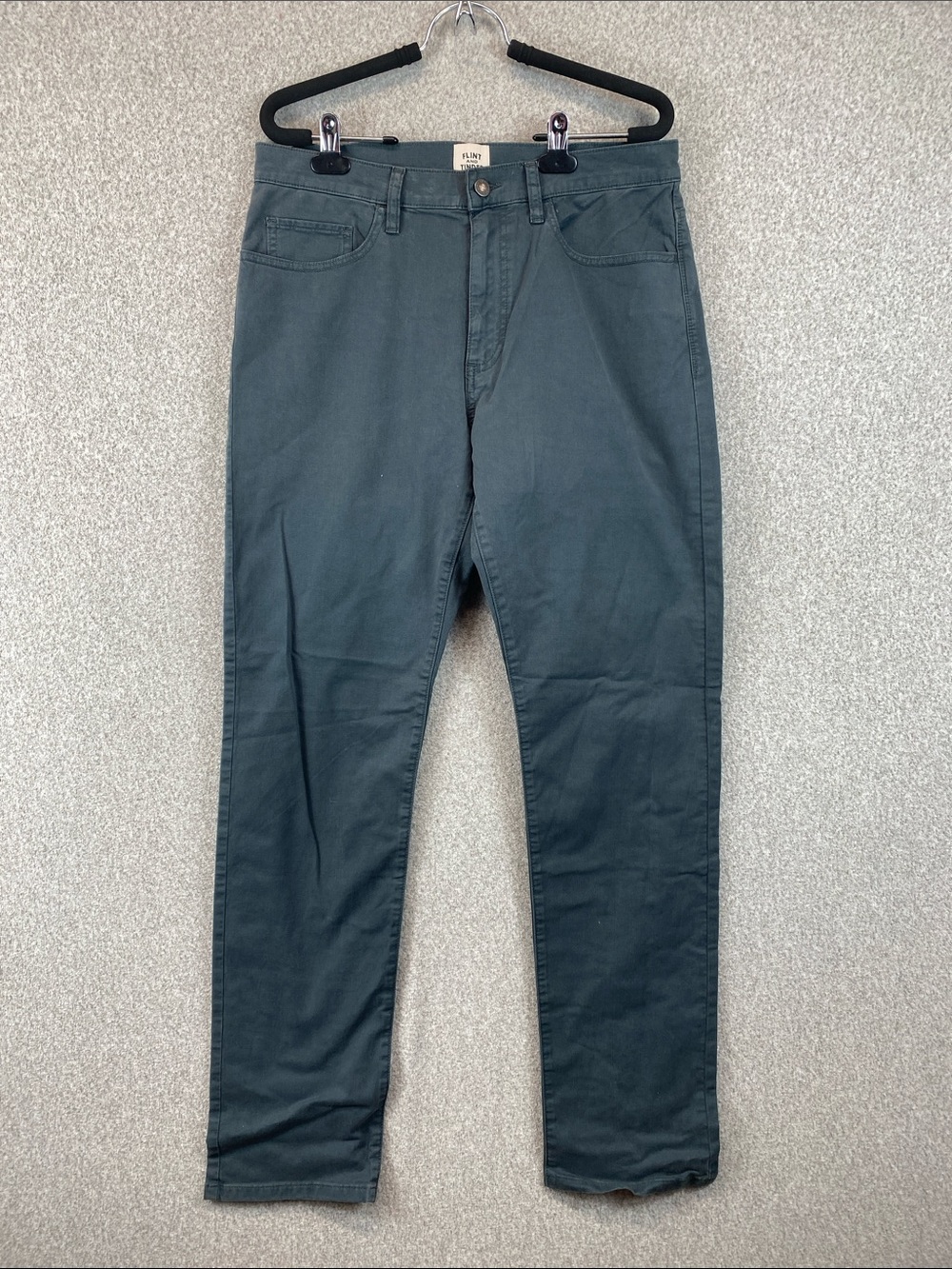 Flint And Tinder Chino Pants Men’s 32x32 straight Fit Gray Cotton office casual